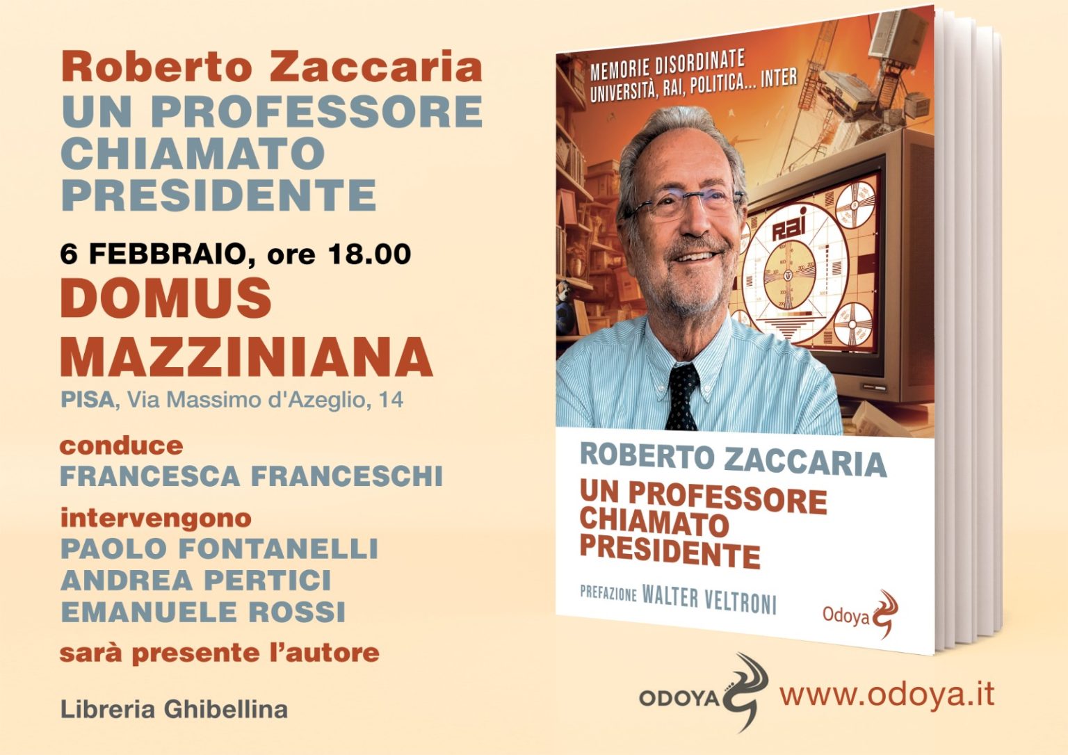 Roberto Zaccaria, ex presidente RAI, presenta il suo libro per la prima ...